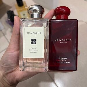 New Jo Malone London Scarlet Poppy Cologne 3.4oz  & Wild Bluebell Cologne 3.4oz